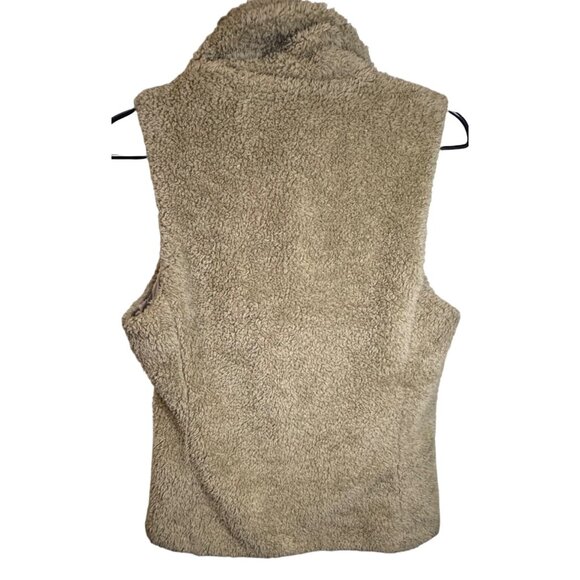 Patagonia Vest Women’s Medium Tan Los Gatos Sherpa Fleece Pockets Full Zip - Picture 3 of 9